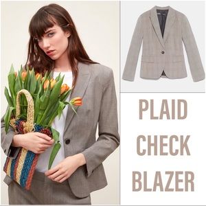 Check plaid blazer